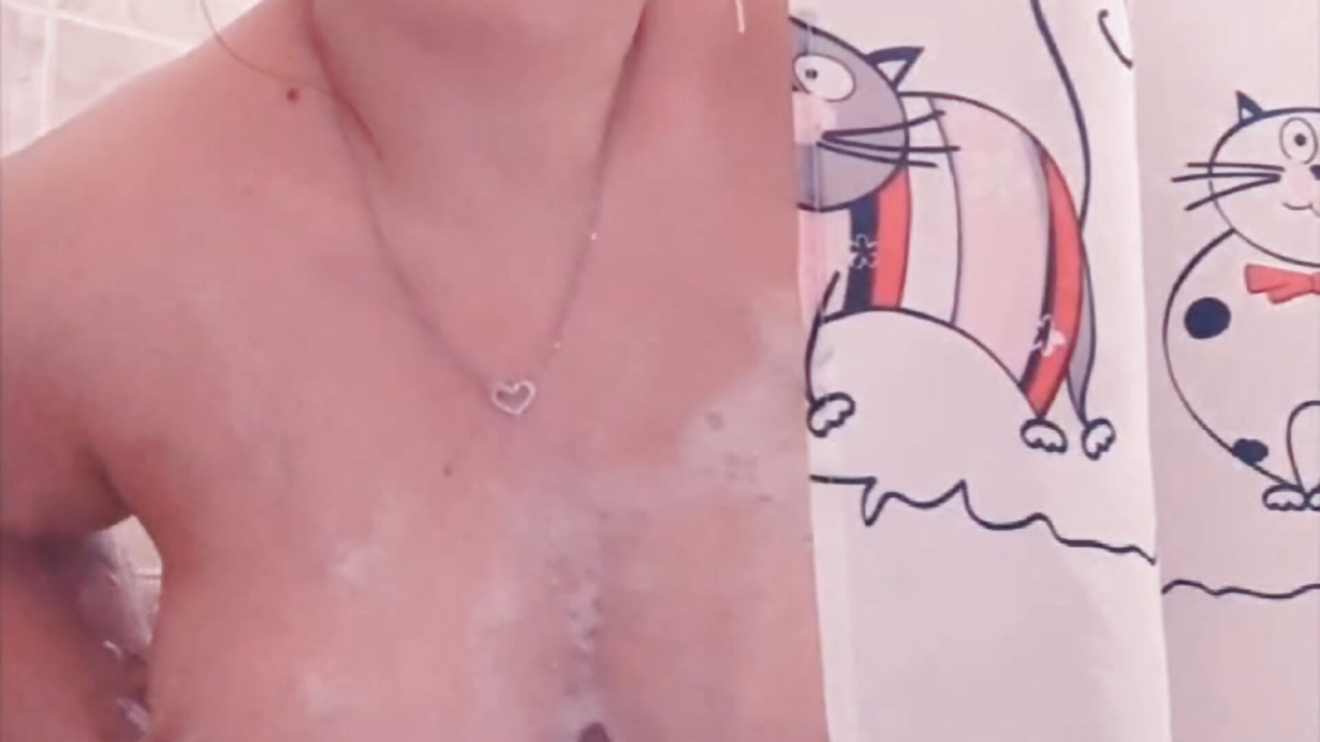 Naked in the shower.^^