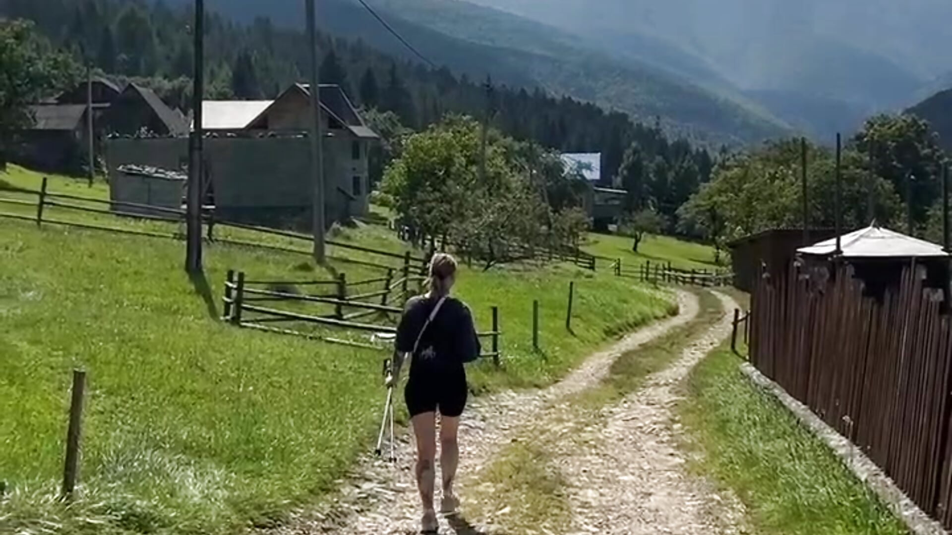 walking in the mountains