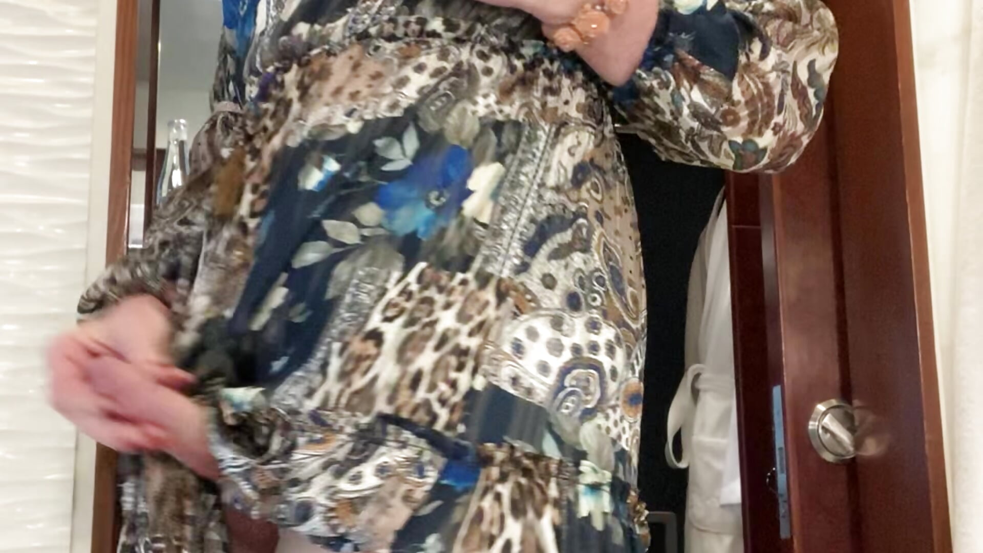 masturbation with cum, nice summer dress - video by MoniqueTrans99 cam model