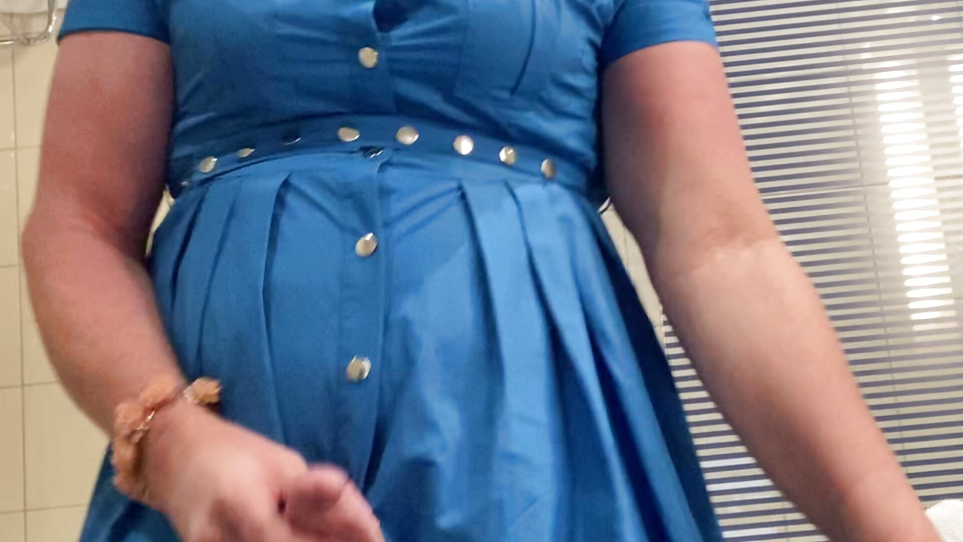 blue dress masturbation and cum - video by MoniqueTrans99 cam model