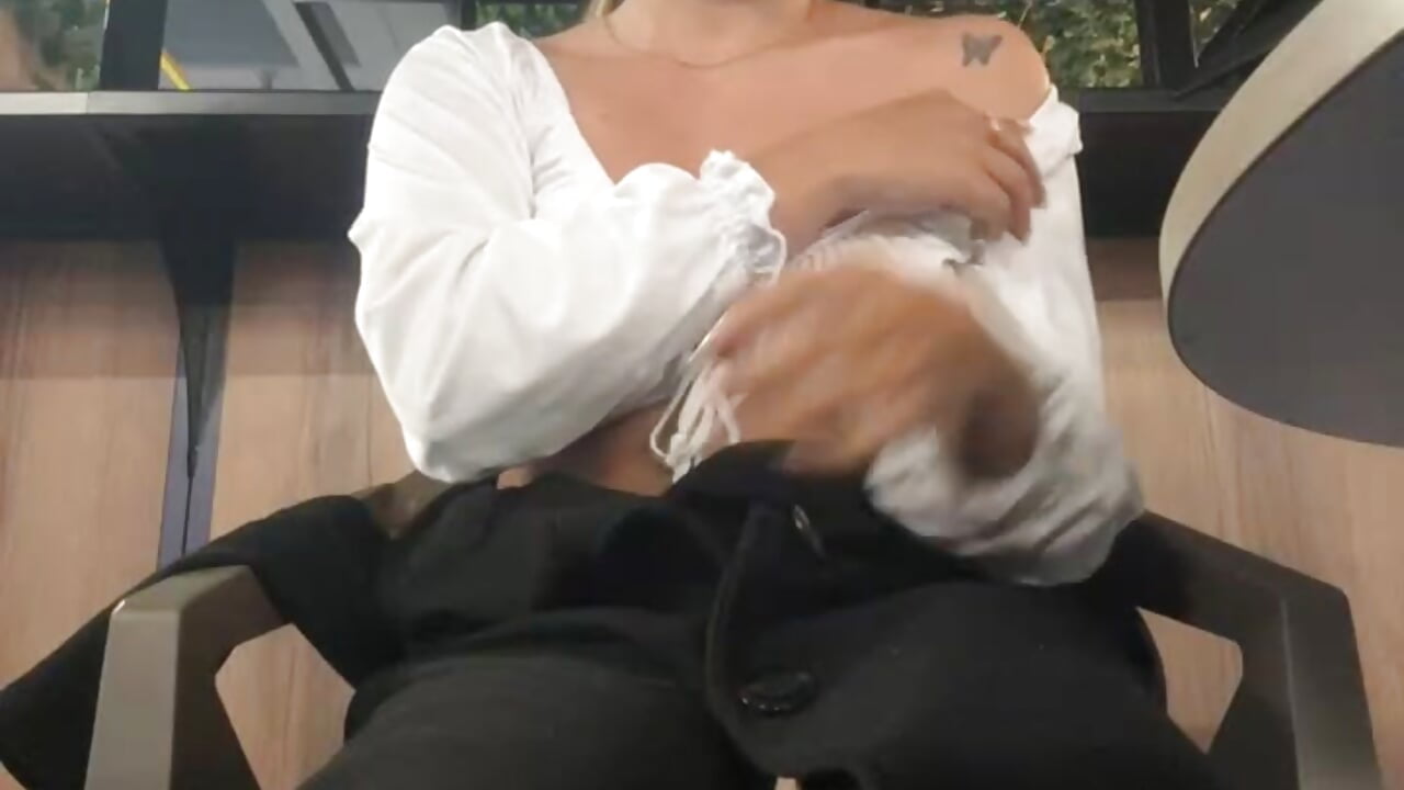 Naked under coat in public!🥵