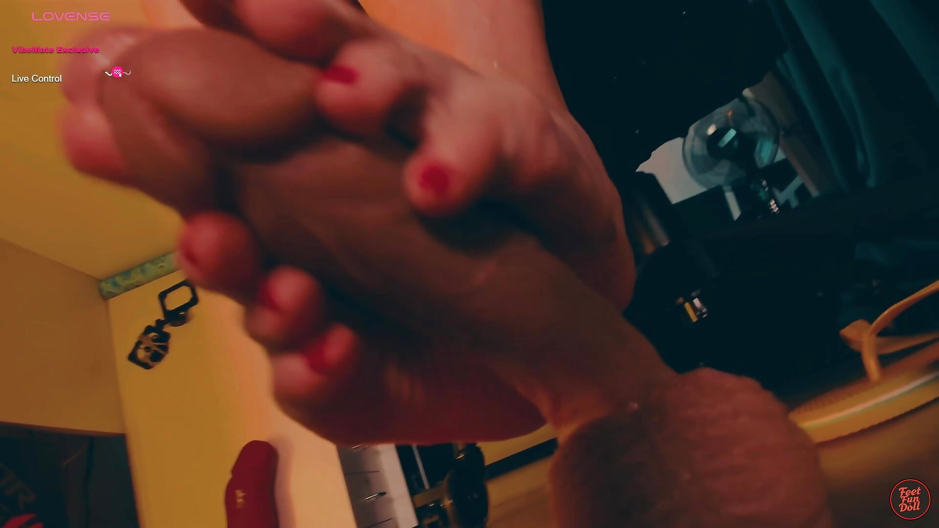 Quickie footjob