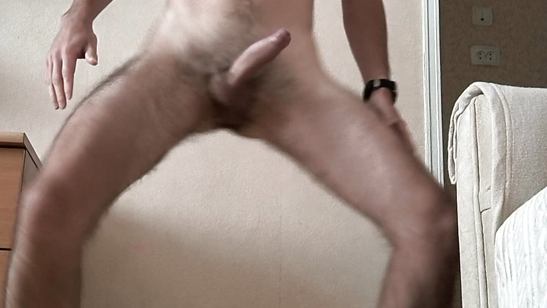 Teen boy in mask dances striptease under music - video by cockshaker98 cam model