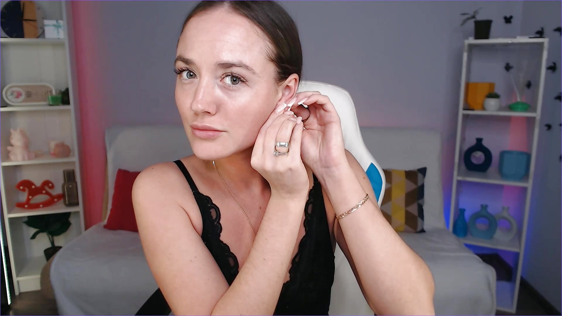 Ears fetish - video by Ammy_Angel cam model