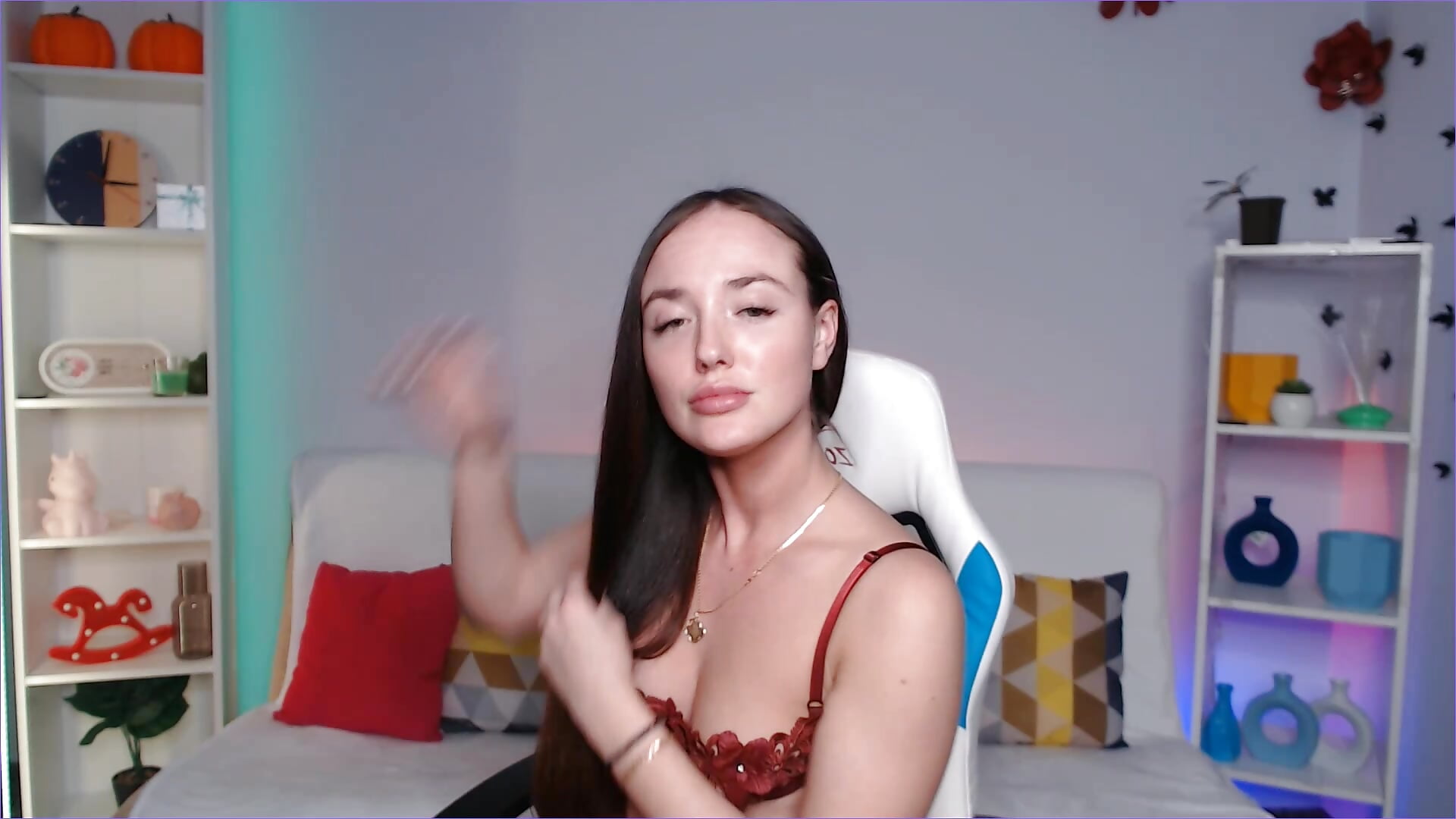 Lets braid a pigtail - video by Ammy_Angel cam model