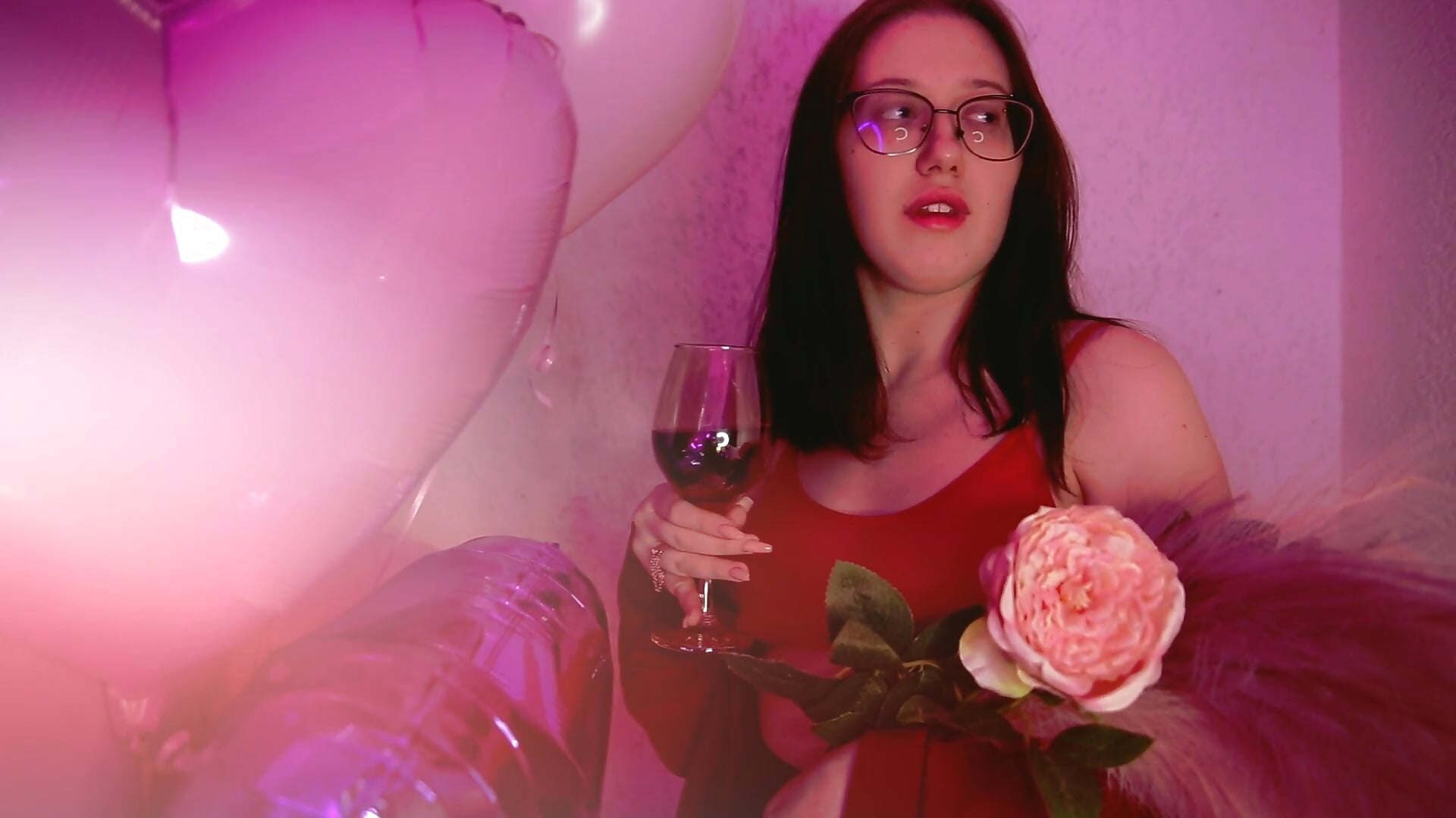 POV: Our date, we drink wine and are going to hot flirt in the bed - video by Charmy_Gracy cam model