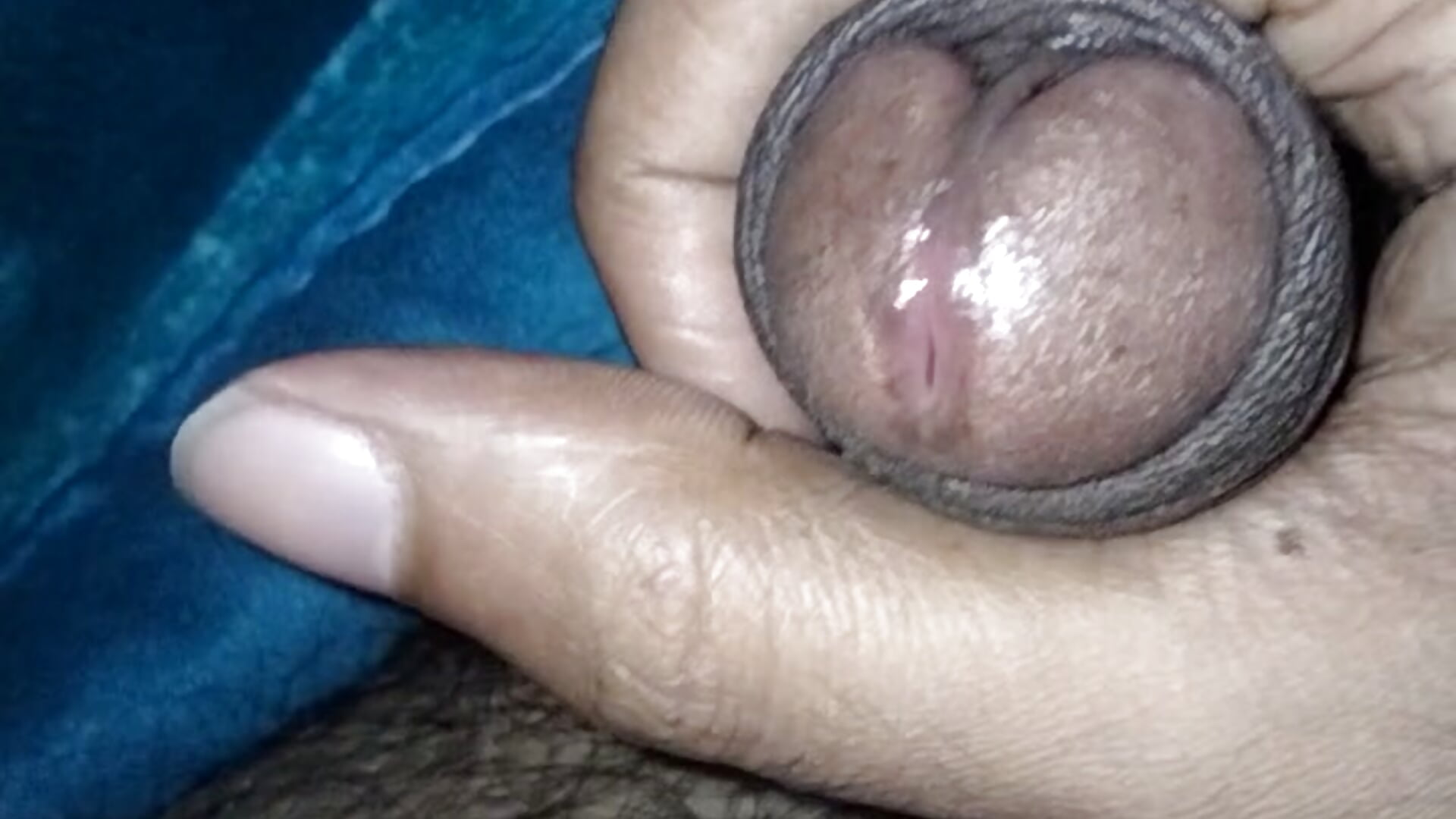 rubbing my hairy cock