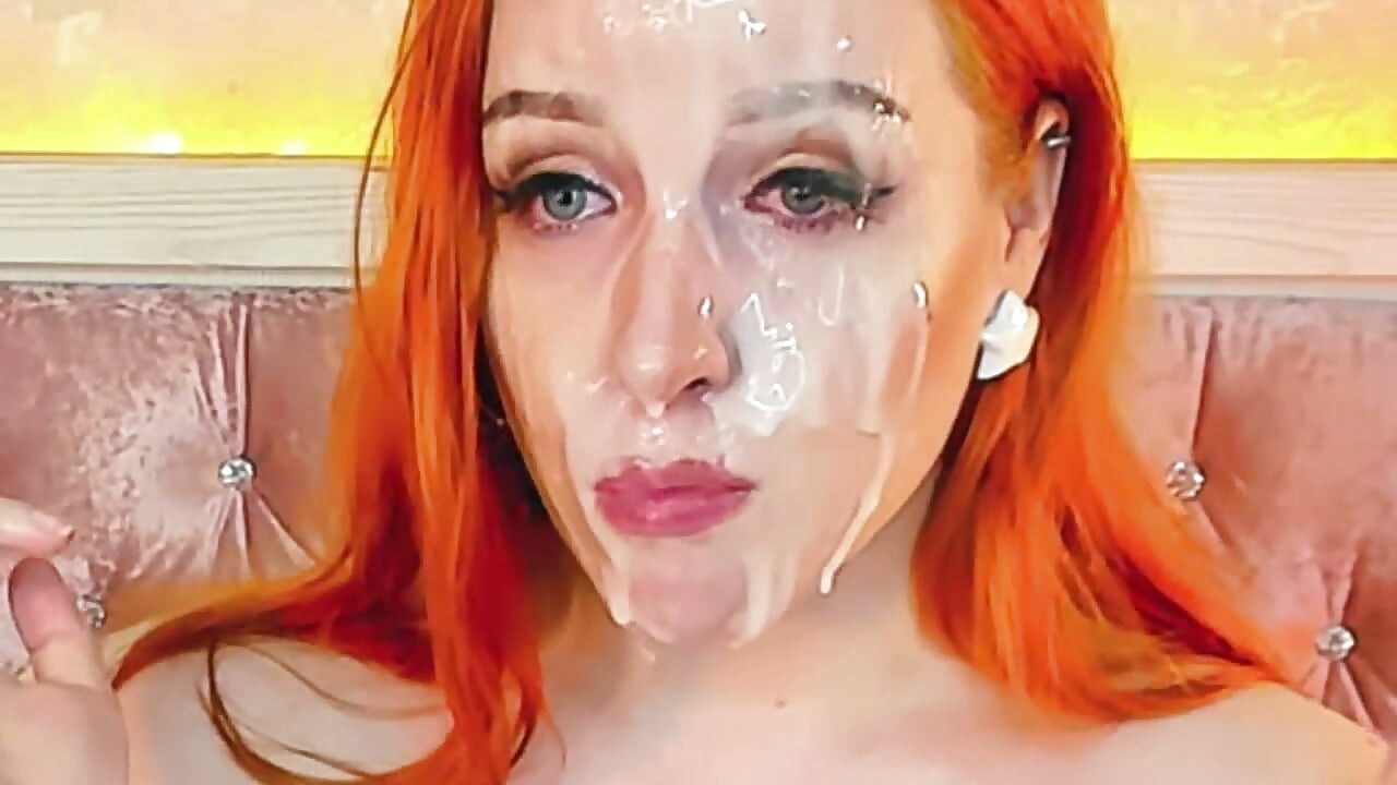 Bukkake+face fuck - video by RoseRoxy cam model