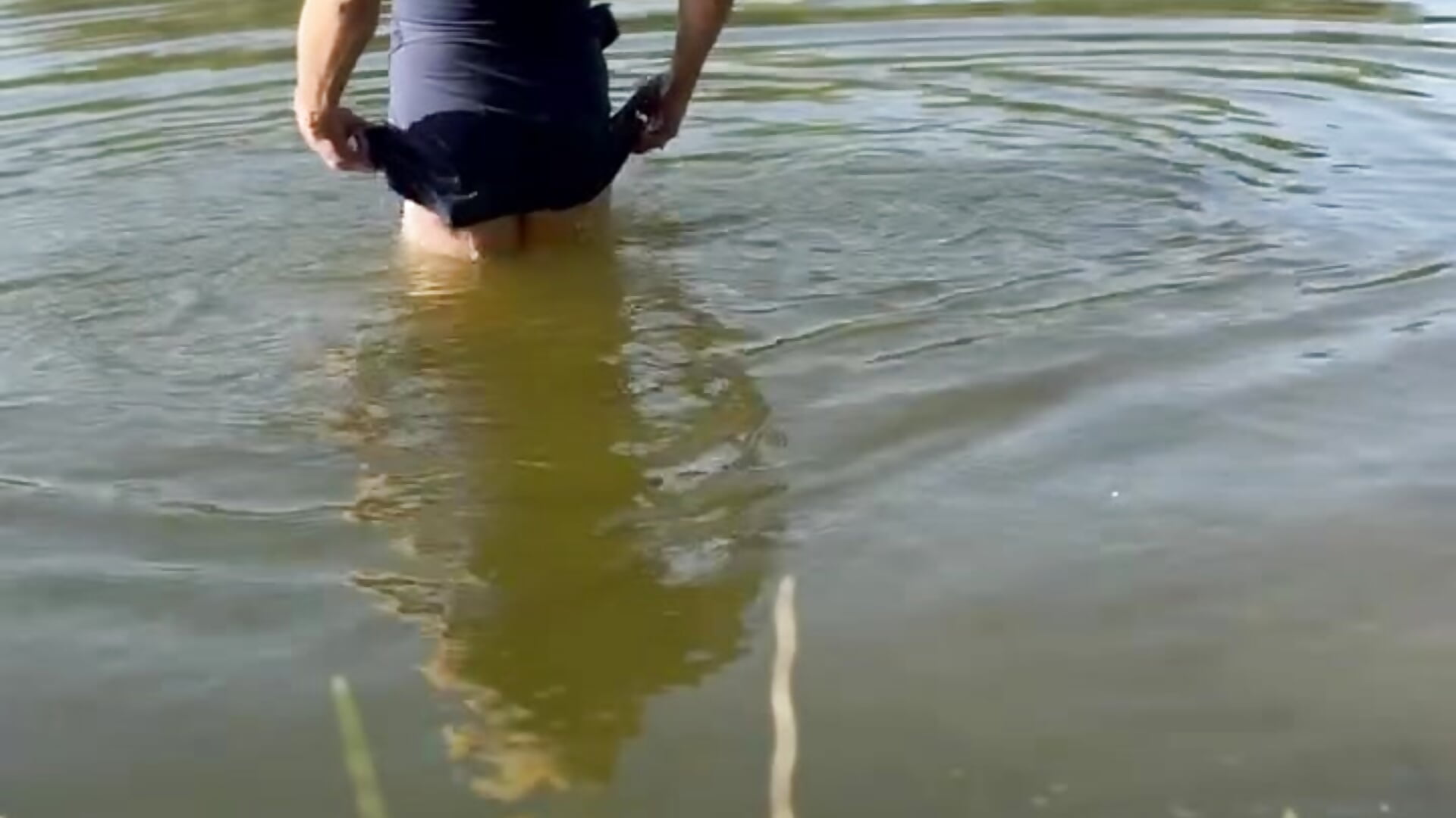 Last summer days! Swimming in the lake in new sport dress - video by Alexa_Cosmic cam model