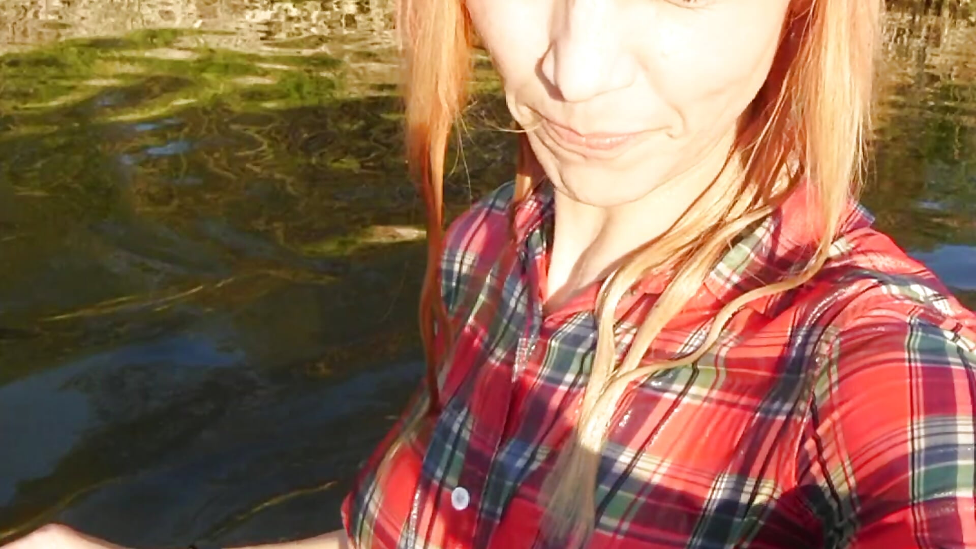 Swimming in jeans and shirt in river on sunset. 16 May 2023. Part 2. - video by Alexa_Cosmic cam model