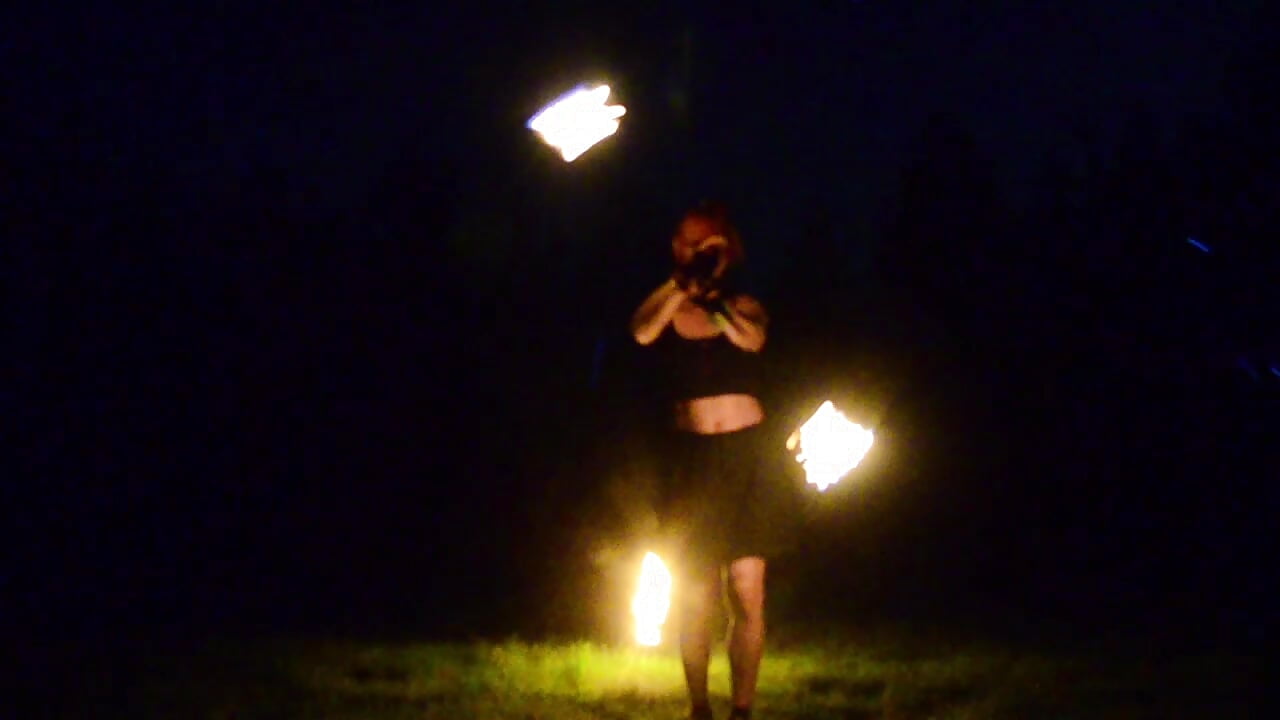 Fullmoon fire stuff show... - video by Alexa_Cosmic cam model