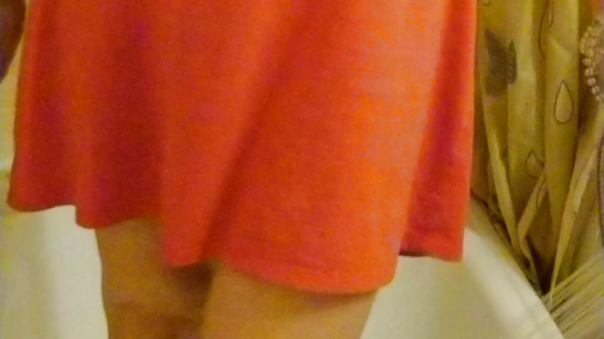 Wetlook in bathroom part 1. I am wetting red dress... - video by Alexa_Cosmic cam model