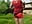 Refreshing myself in red dress and naked posing with hose outdoor.... - video by Alexa_Cosmic cam model