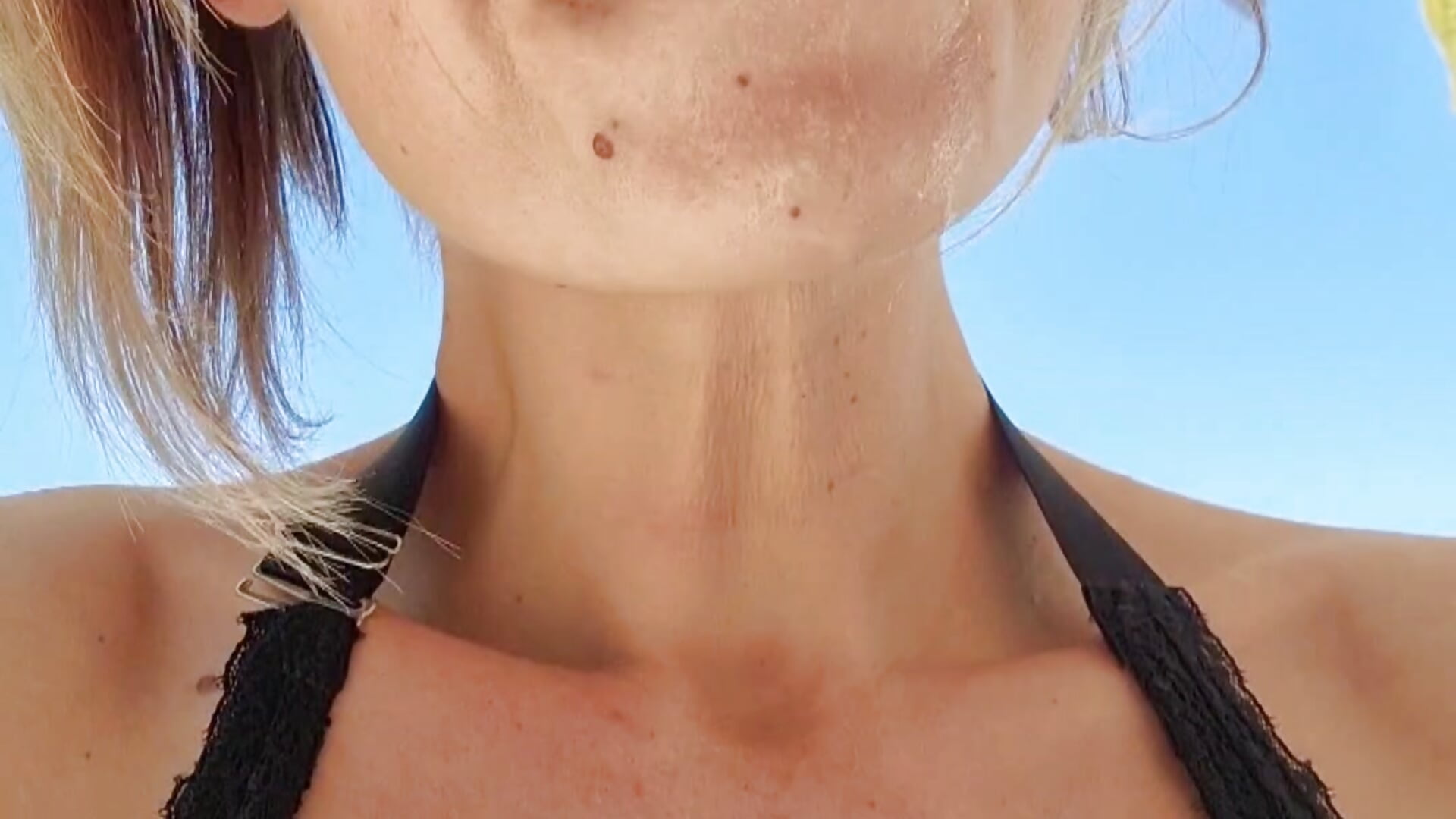 Saliva dripping wet boobs