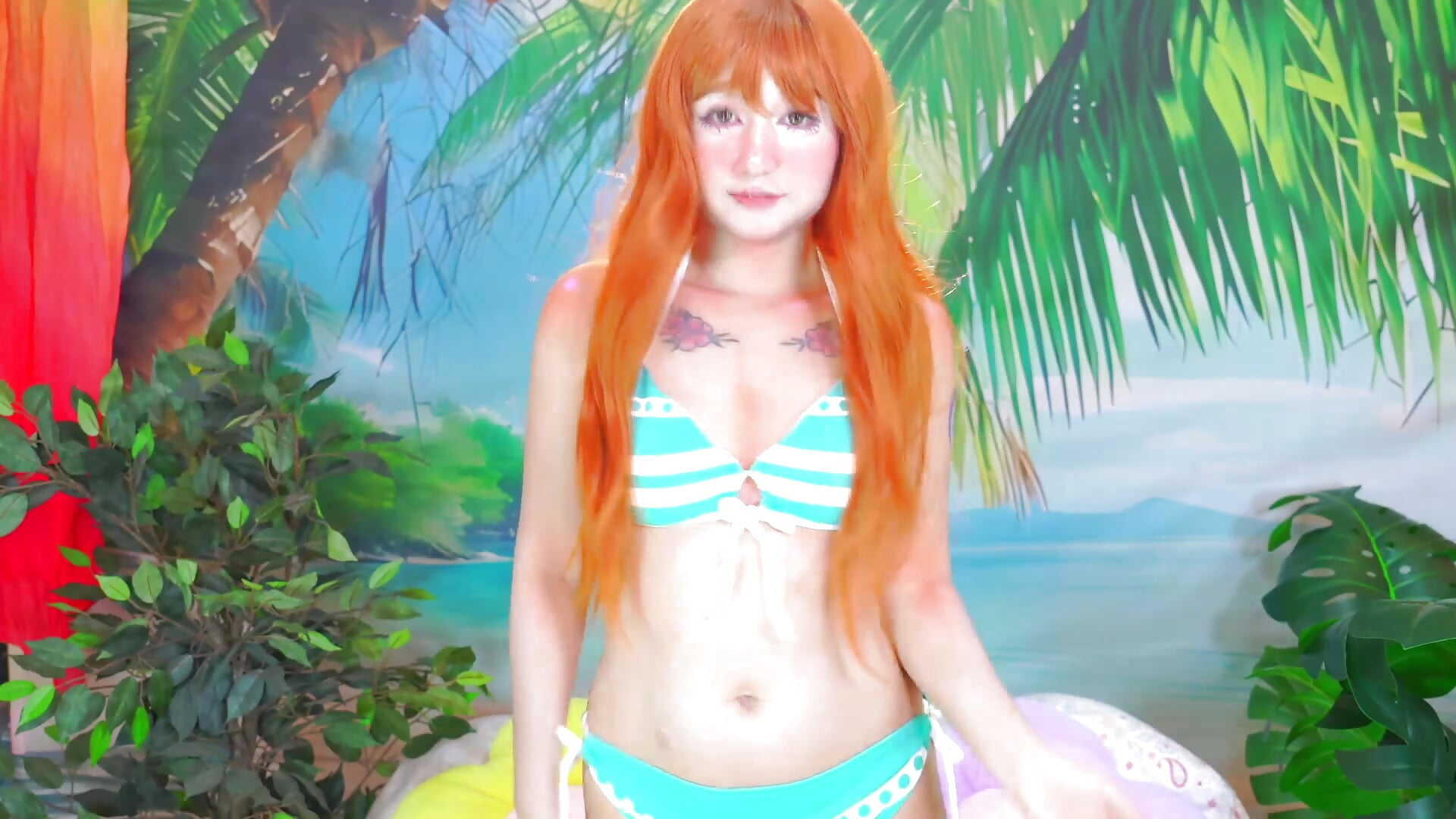 nami cosplay for friends - video by Pinkie_Princes cam model