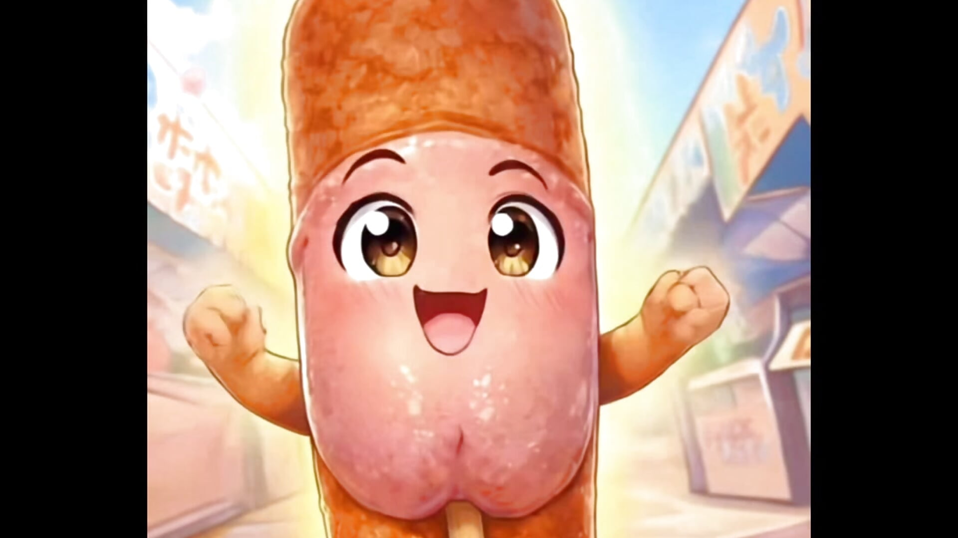 食べ歩き名物の薩摩揚げ "ちんちん棒" Satsuma-age "Chinchinbou," a famous street food item. - vidéo du modèle de showcams Senzuri_kun