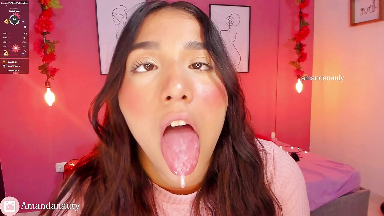 AHEGAO - video by Amandanauty cam model