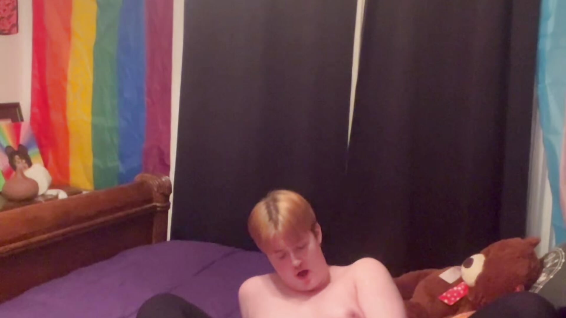 multiple positions dildo play masturbation doggystyle standing and missionary