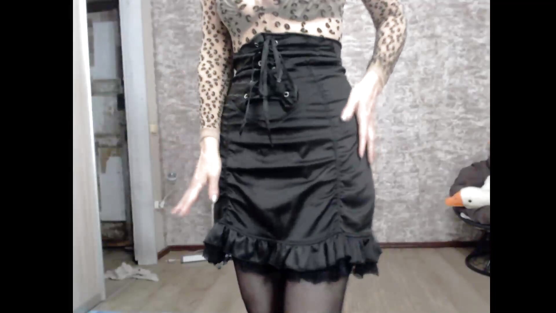 Strict Corset & Nude Mesh Leopard: Ultimate Visual Fantasy