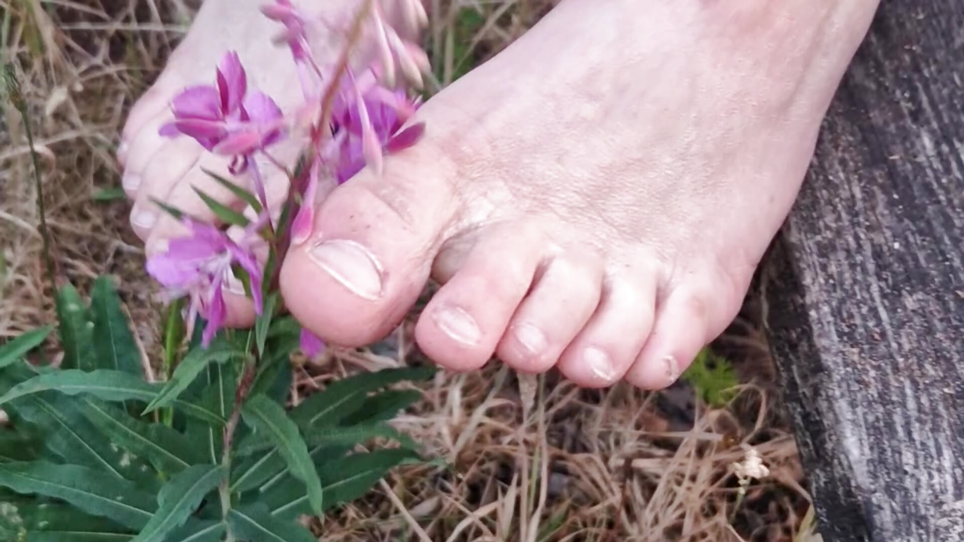 Feet outside