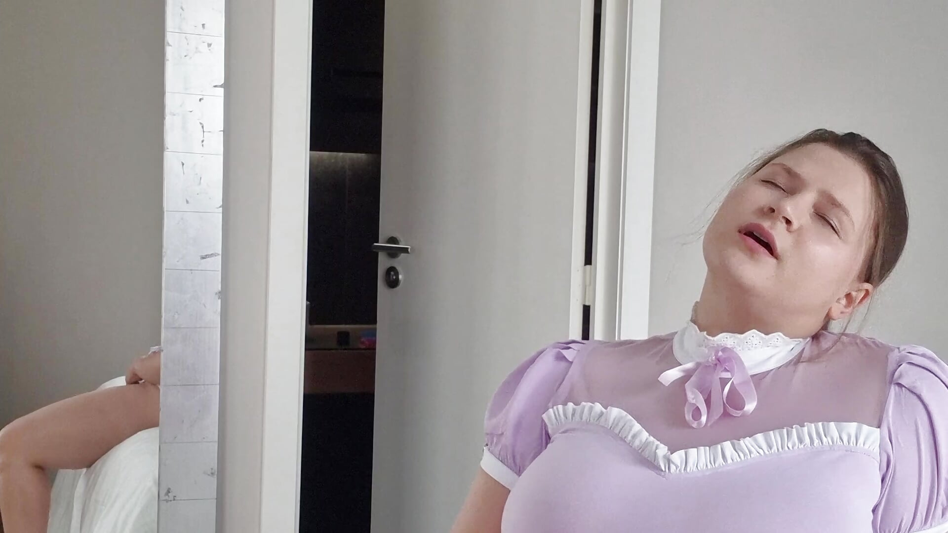 Teaser for new clip. The maid cleans your room. she is so excited and decided to cum on your