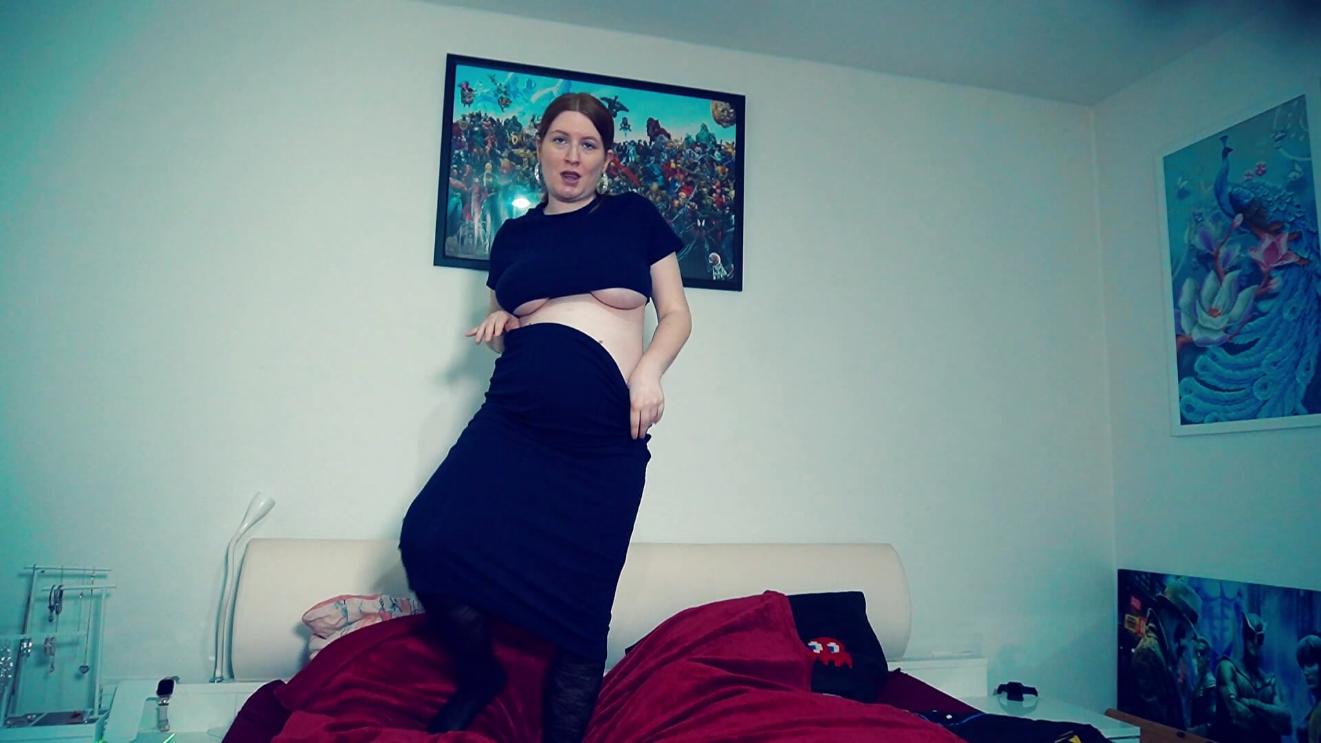 Schwangere Strip und Slipfick - video by Exotic-Desire cam model