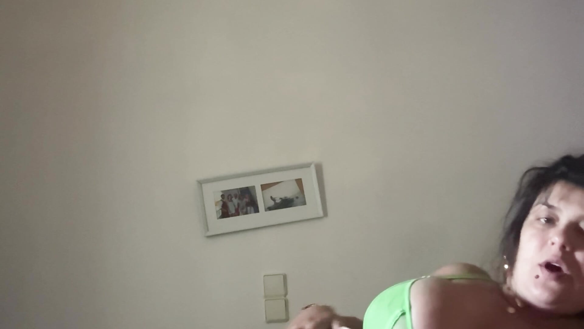 Burping and rubbing belly