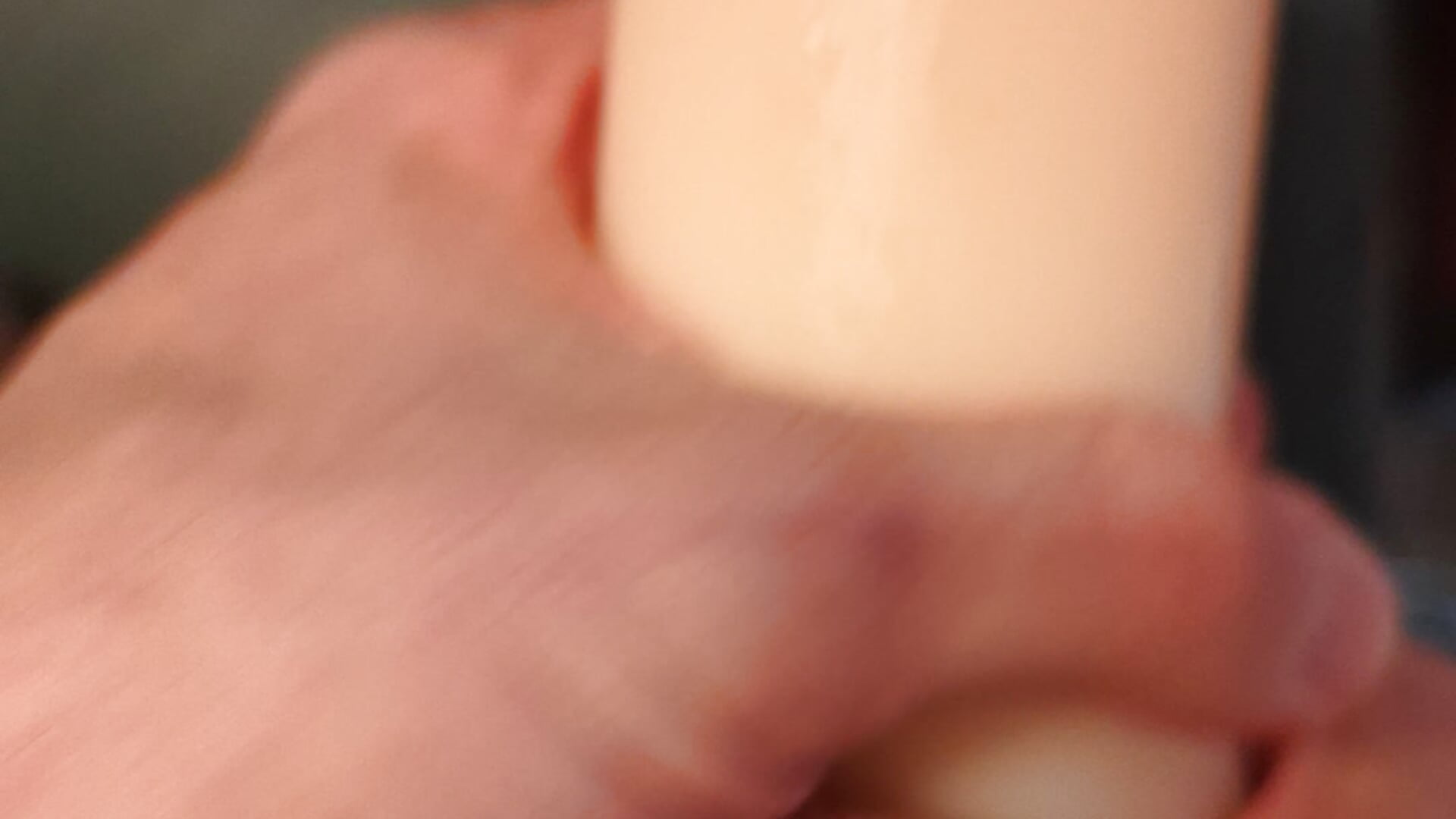 Playing with flesh light, close up