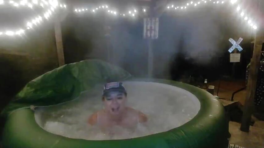 hot tub and boobs - video by cowgirlc cam model