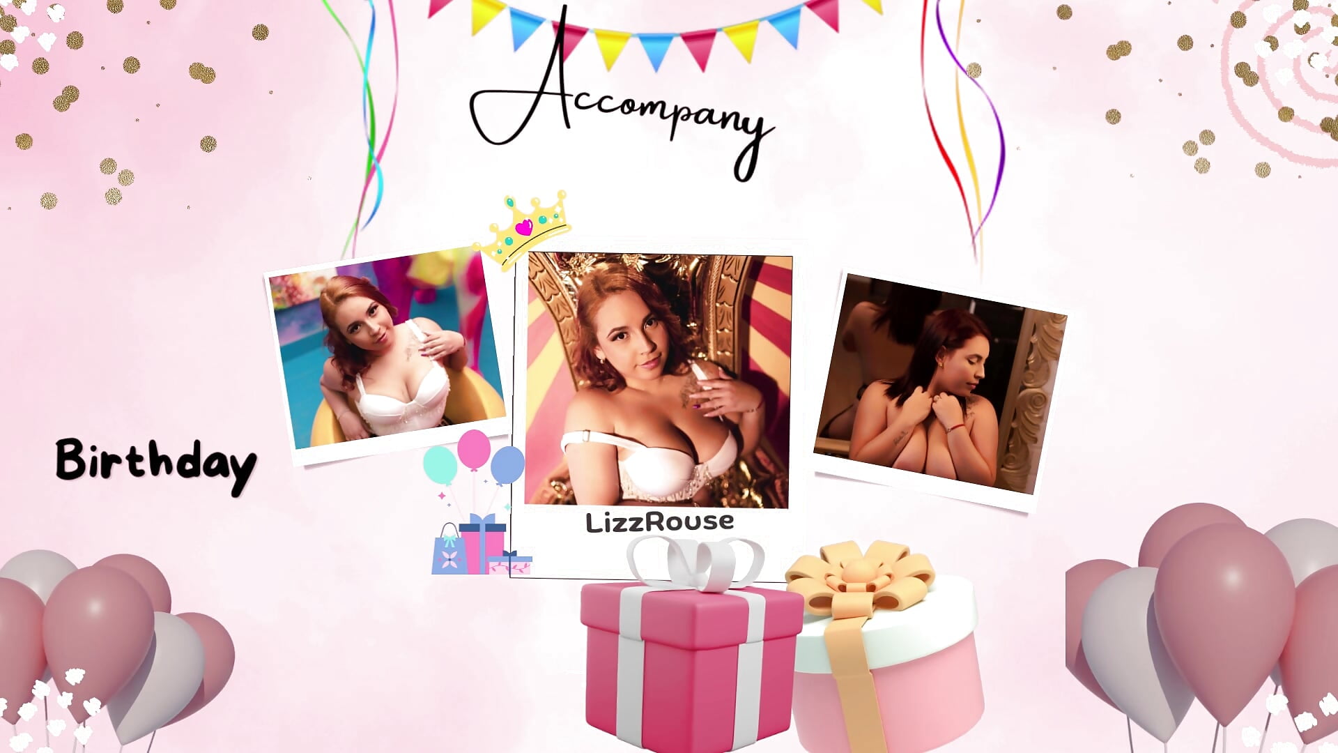 I INVITE YOU TO MY BIRTHDAY - відео від вебкаммоделі LizzRouse