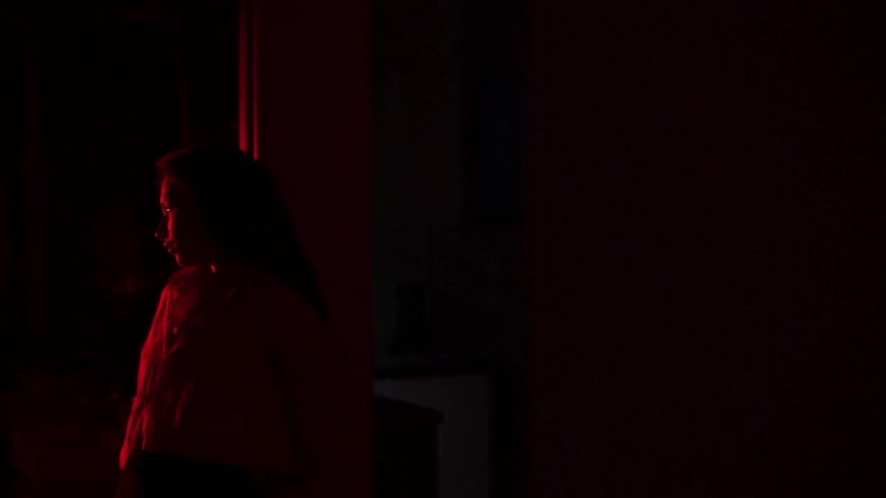 in the red shadows