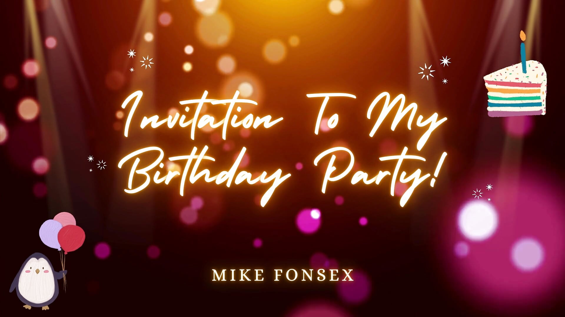 Invitation To My Birthday Party!