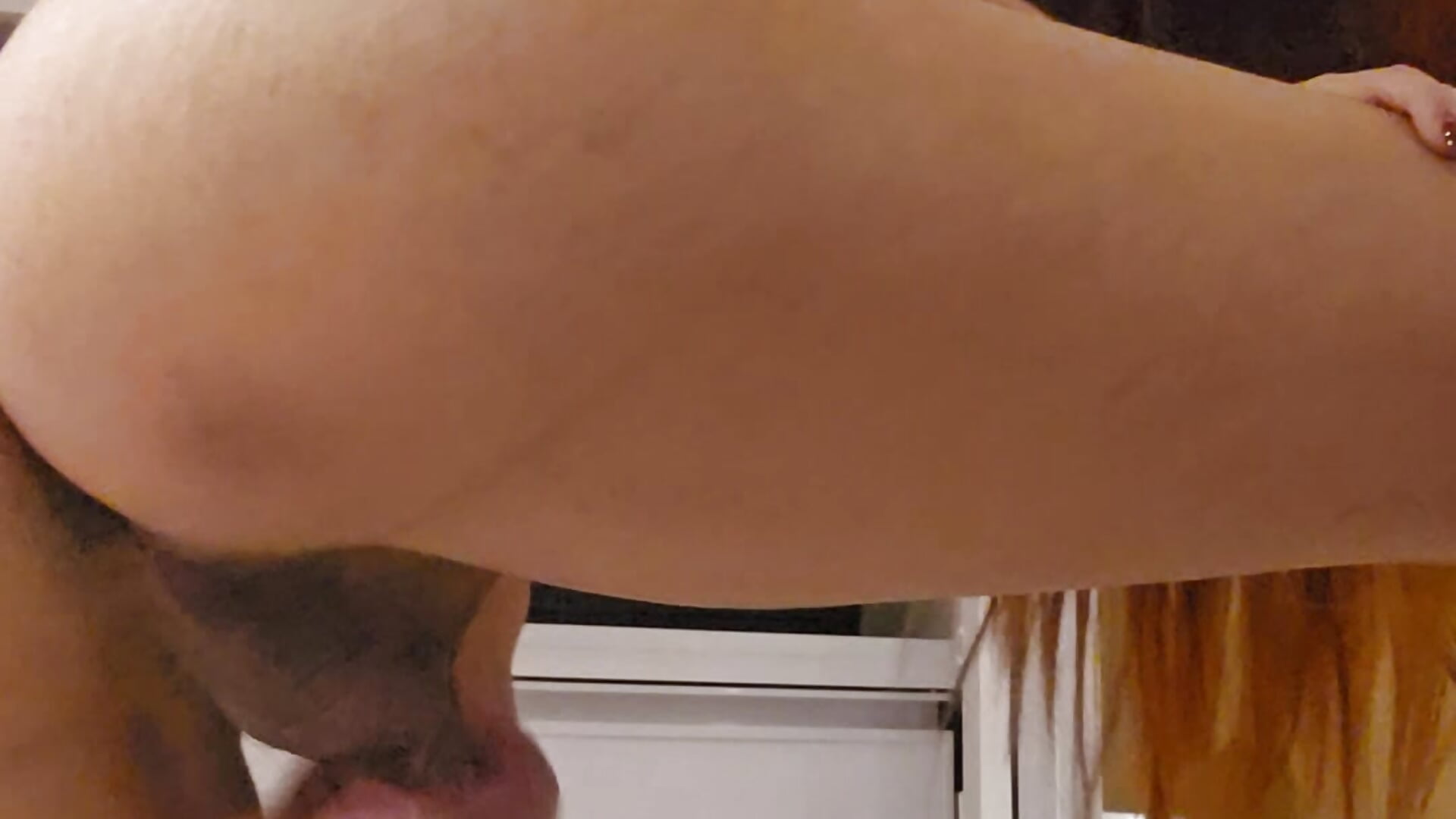 Teasing with a back stroke big cock