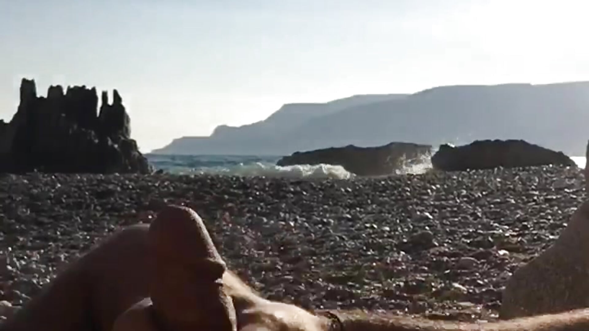 Edging at beach (short)