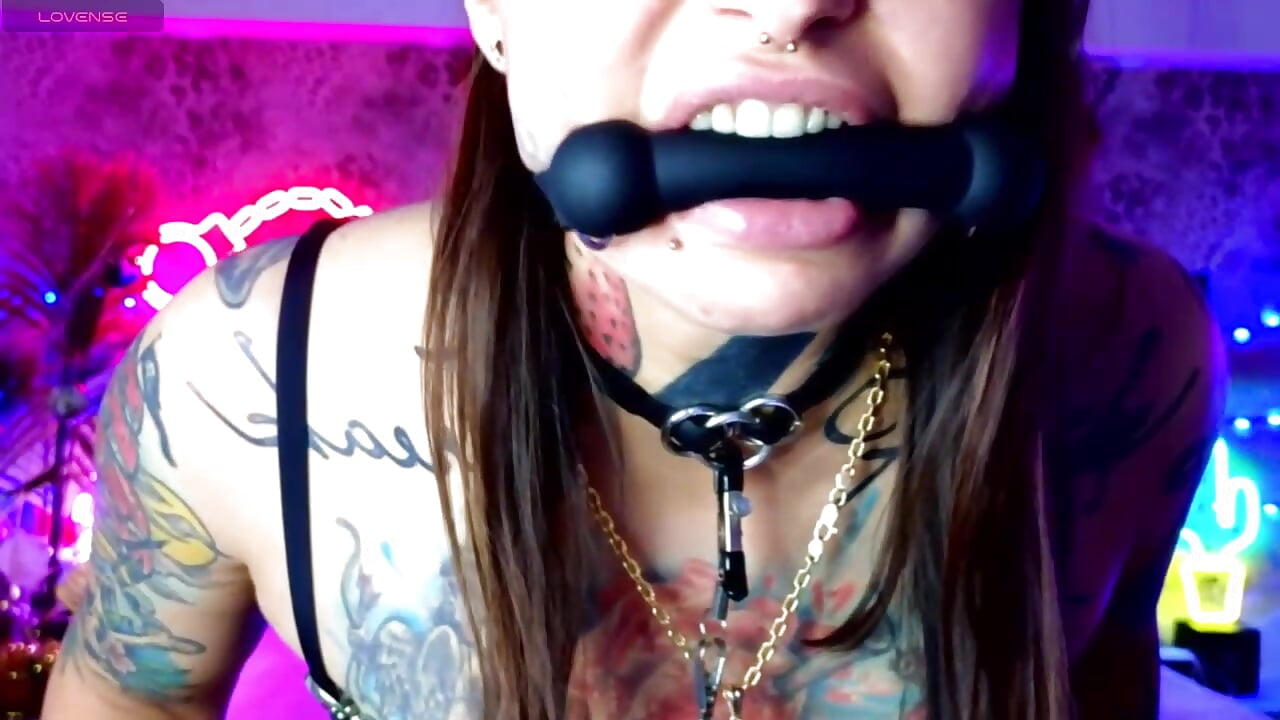 hard bdsm pain slave humiliation saliva handcuffs clamps on the nipples - video by Cool_Freak_ cam model