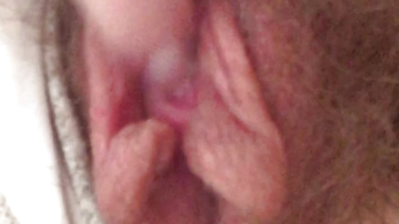 6 min Masturbation with Orgasm, Hairy and Tampon String
