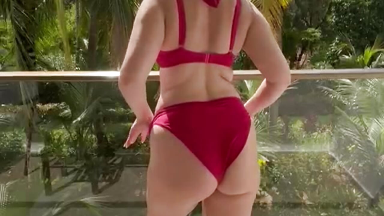 Bikini panties take off