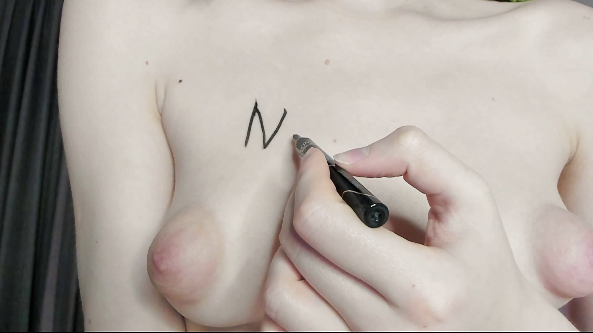 For Nate - writing "Nate" on my boobs - video by xxxnba cam model