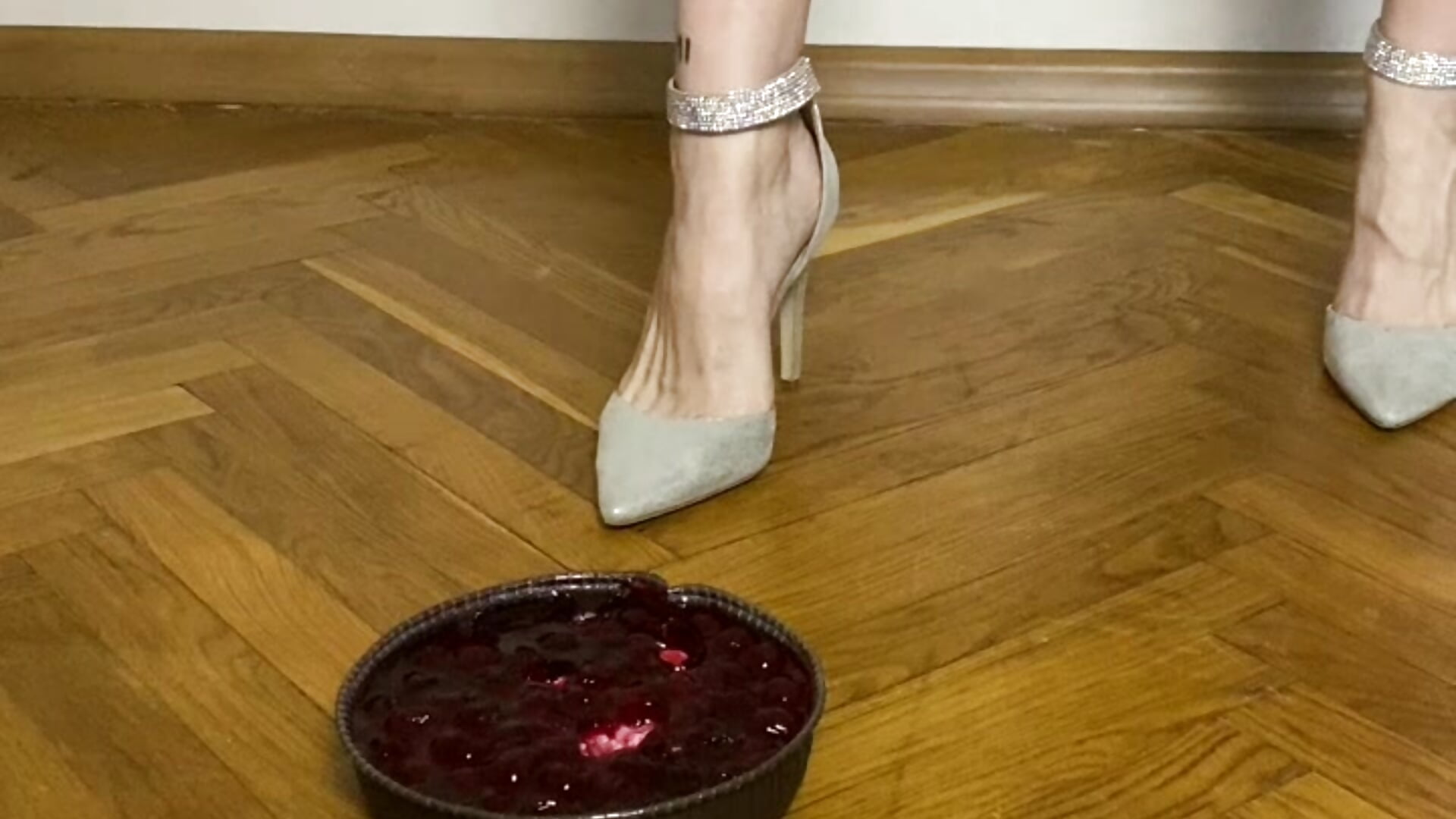Heels and cherry pie - video by MissAgatha cam model