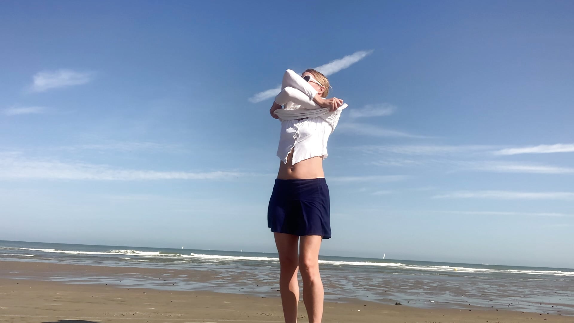 Getting naked at the beach