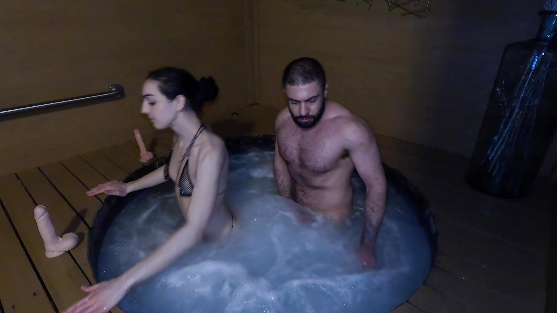 Hot Tub fun with Anal creampie ending