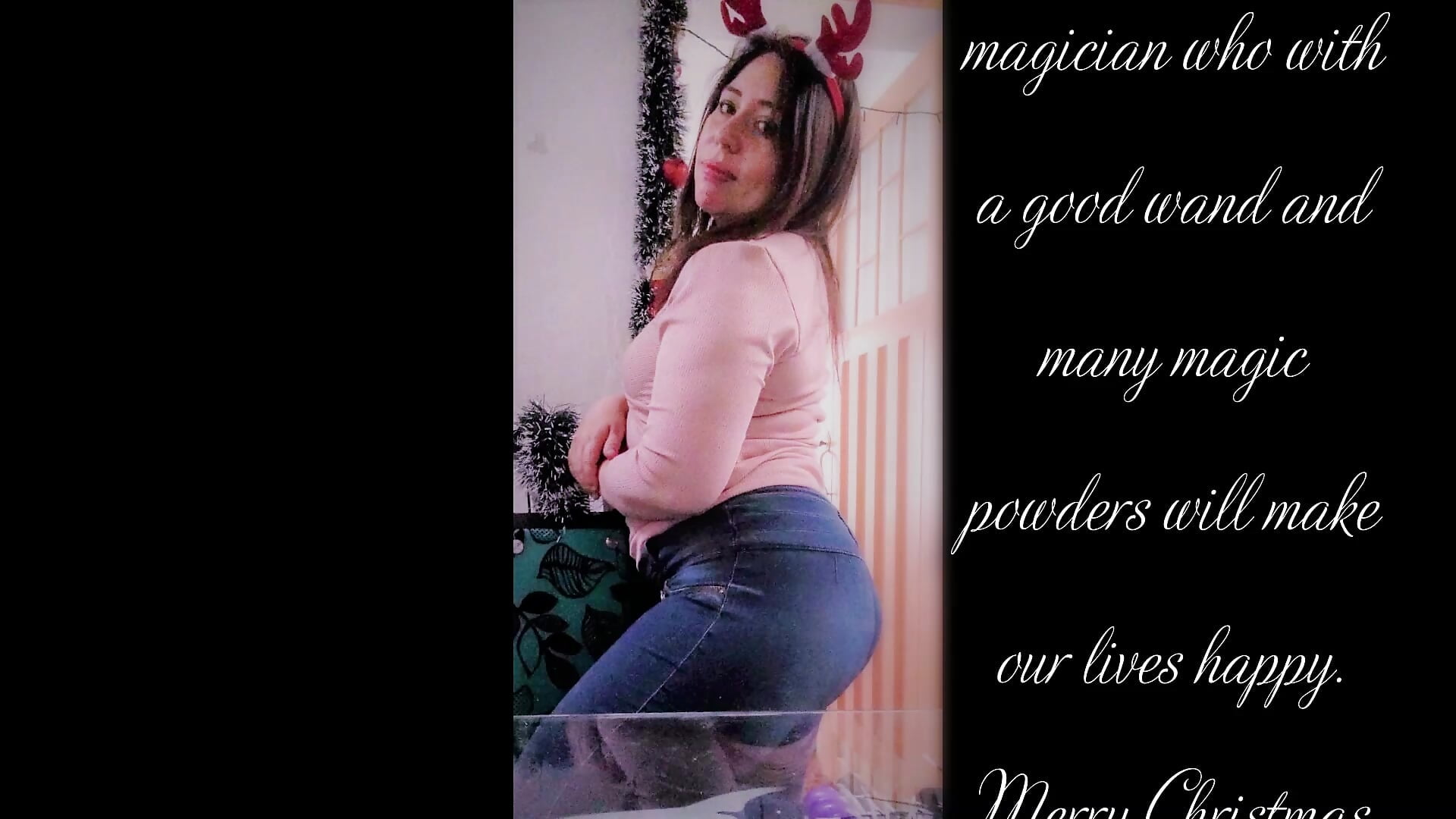 "I wish for the New Year a magician who with a good wand and many magic - video by Pambigass cam model
