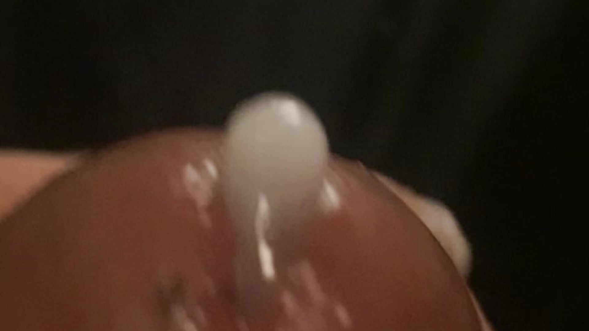 Big dribble of cum comes out of my big  cock