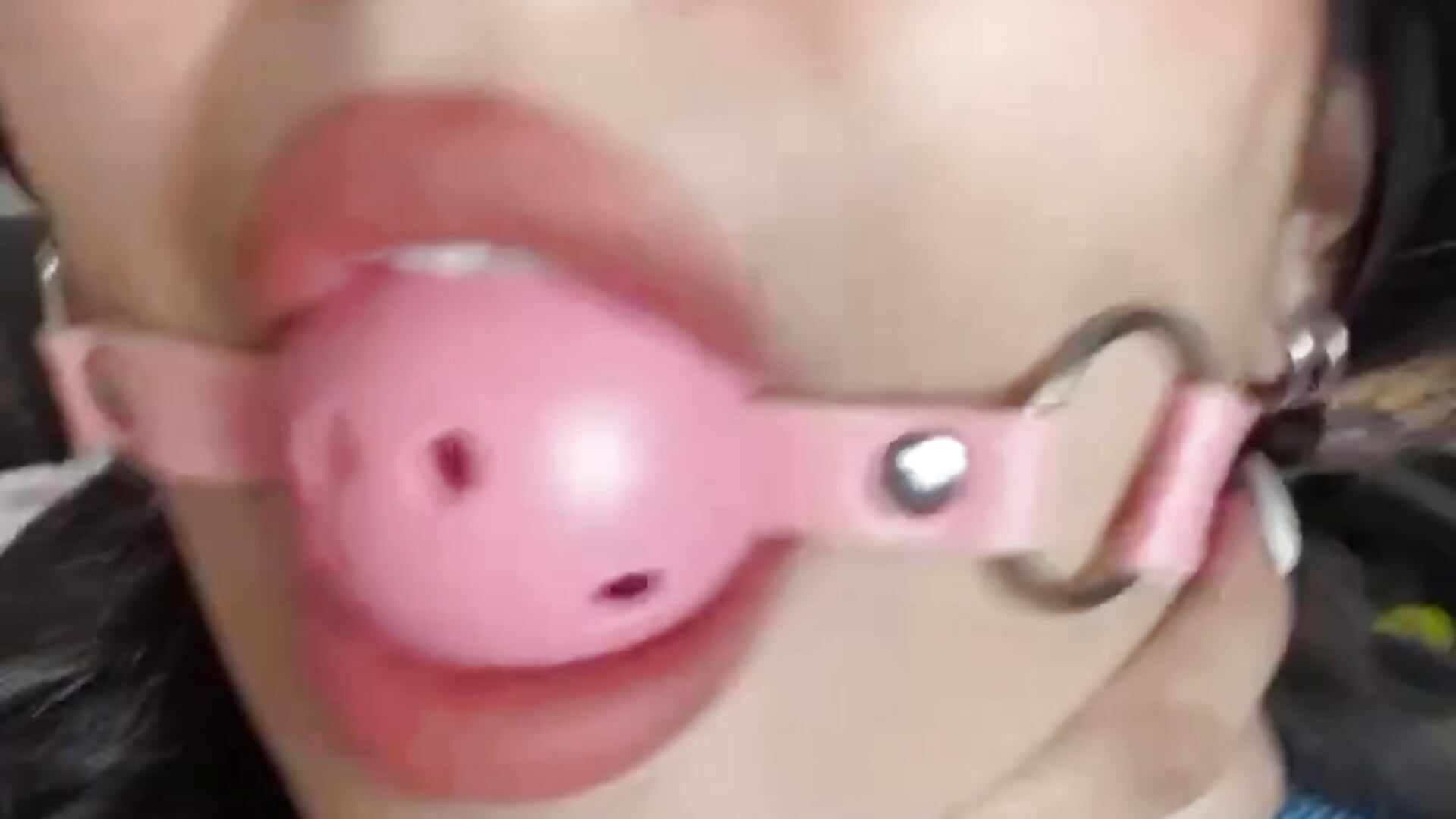 I can't contain my saliva. #saliva #lips #gagball - video by Nicollemays cam model