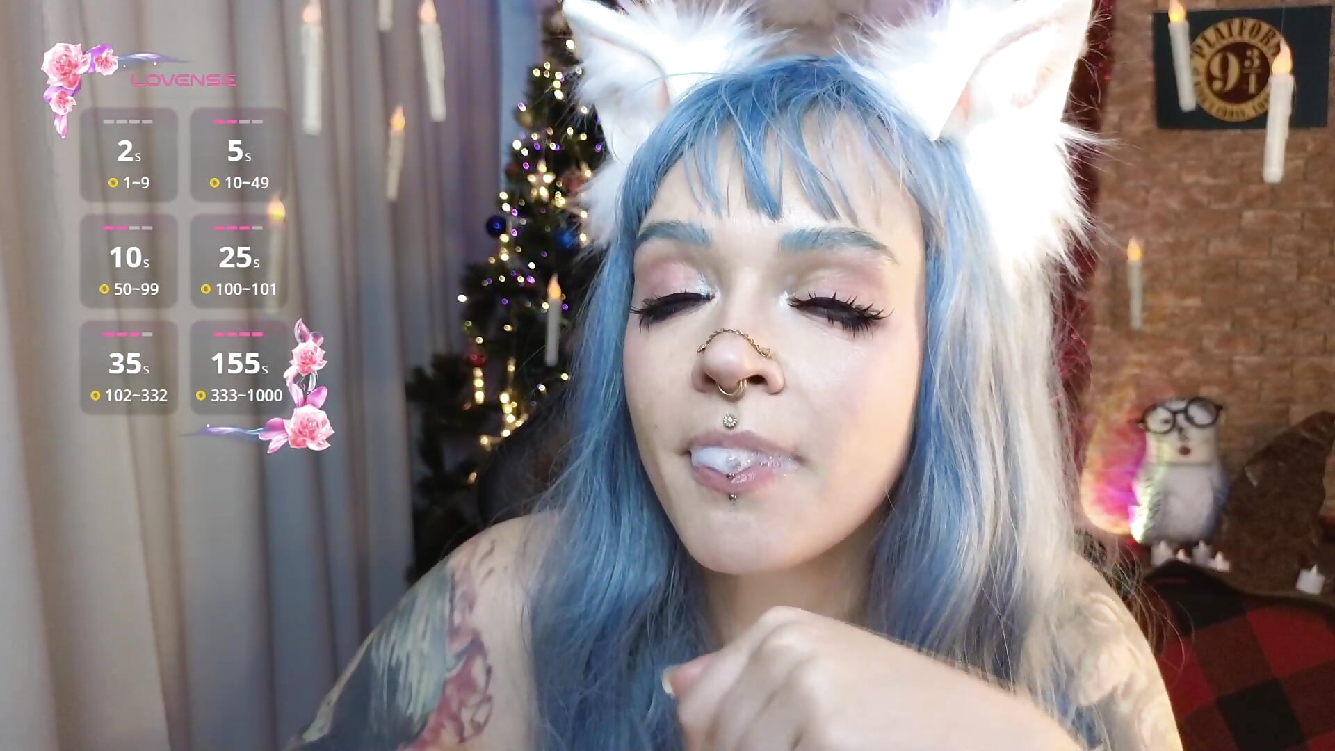 cat girl got a mouthful of cum!