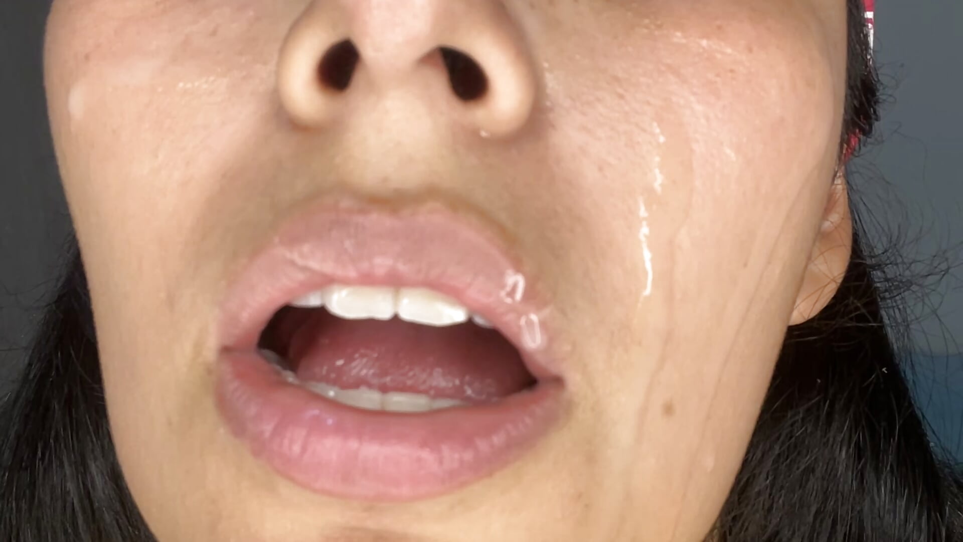 Semen falling from my face - video by Annya-sweet cam model