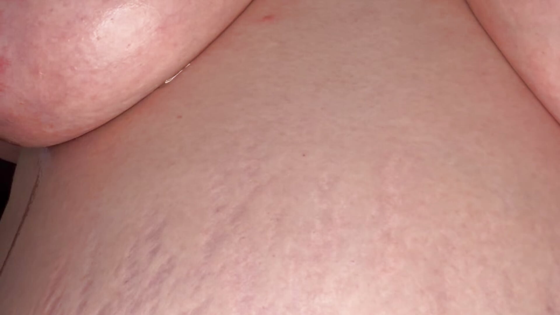 Oil my boobs and belly