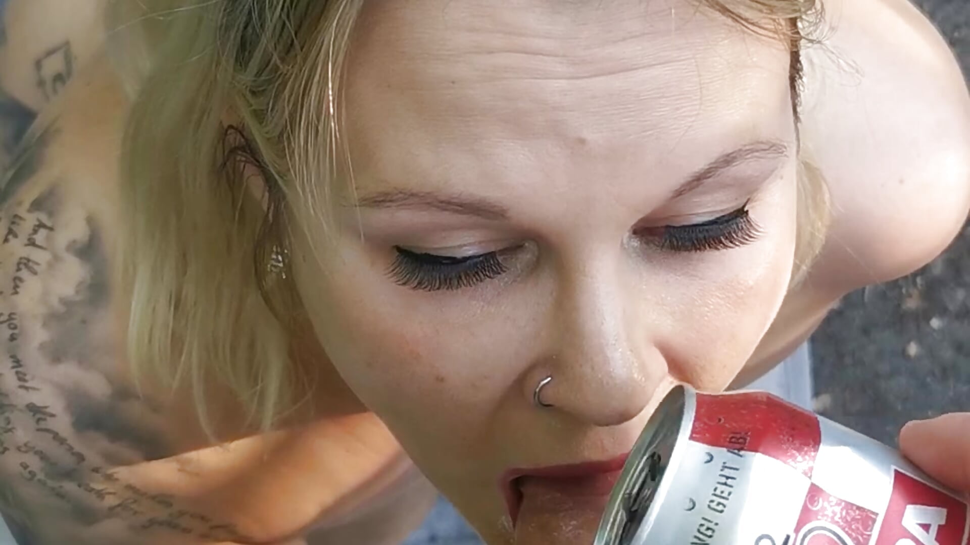 beer blow - video by Lina_Squirts cam model