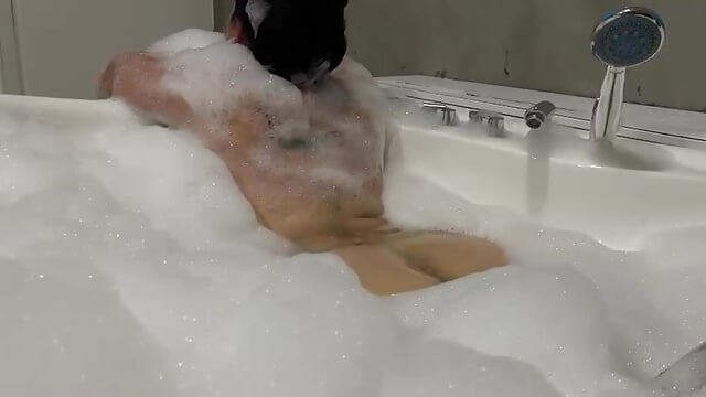 a bubble bath