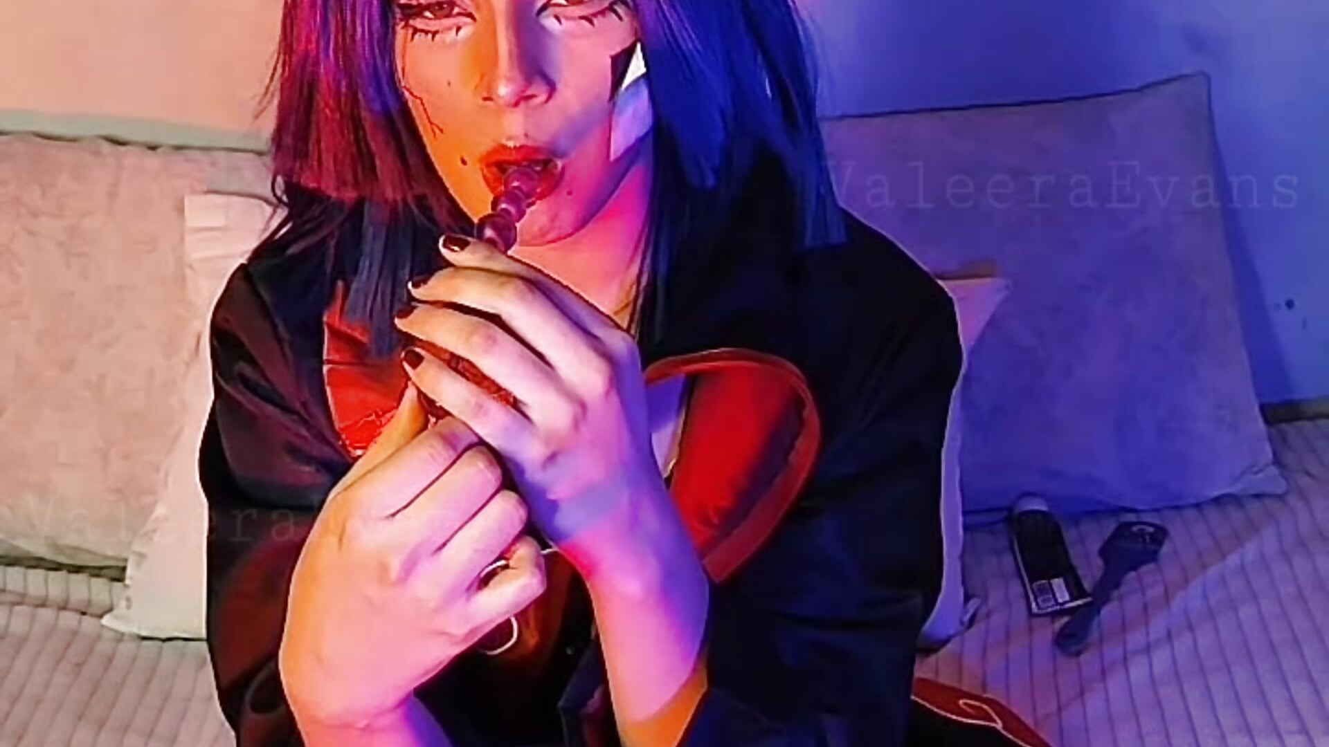 Konan plays with her ass and leaves it ready for ur cock